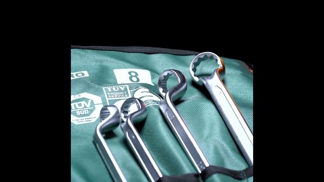 Набор ключей накидных 75° 8 предметов 6х7-22х24 мм