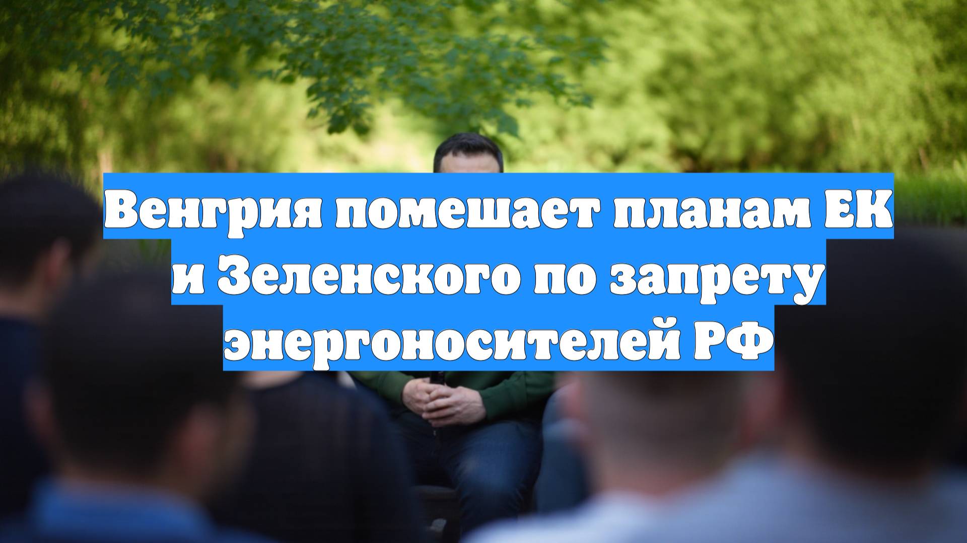 Венгрия помешает планам ЕК и Зеленского по запрету энергоносителей РФ