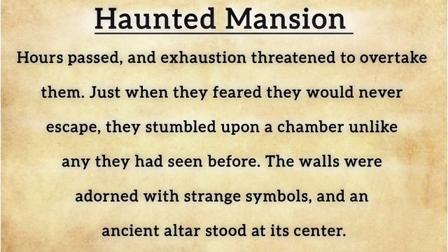 Haunted Mansion Story in English   improve your English   English speaking And Listening Practice