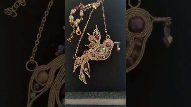 Золотая коллекция сутажных украшений. Обзор новых украшений в сутажной технике.