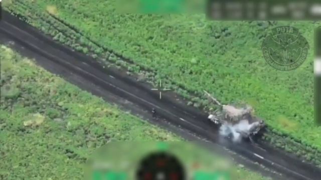 Эпическая детонация танка Т-72 ВСУ на Краснолиманском направлении после прилета FPV-дрона. Пожар...