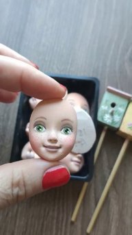 Личики для ватных игрушек. Начинаю готовится к праздникам