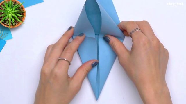 Классический журавлик из бумаги