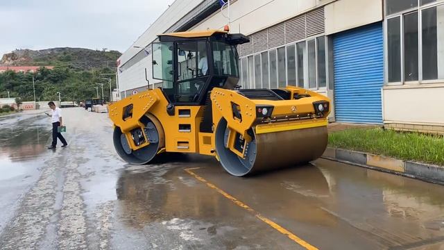 SANY STR110C маневренность асфальтовый тандемный двухвальцовый каток