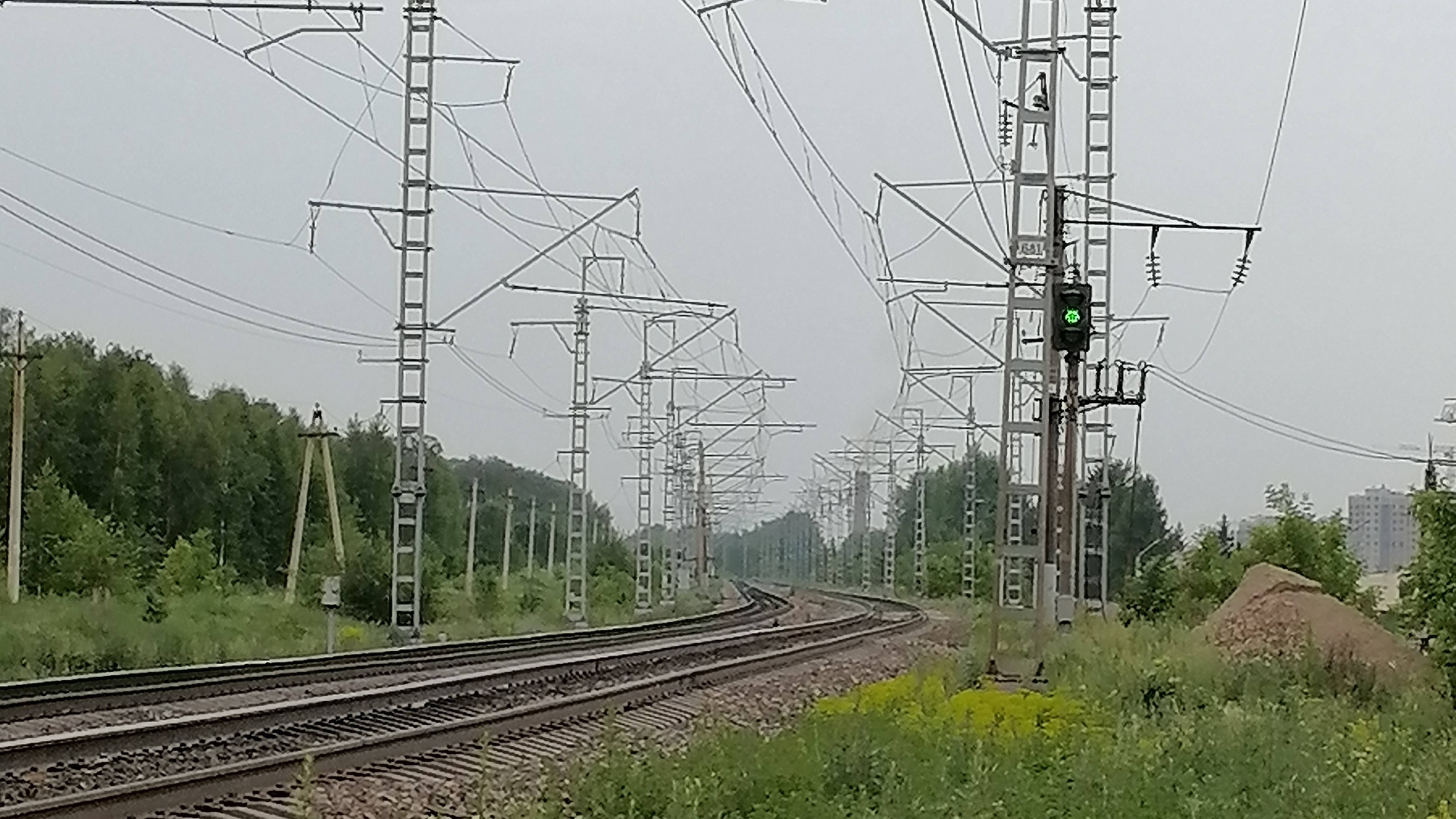 Поезда Краснорска, платформа Мясокомбинат, перегон Минино - Бугач