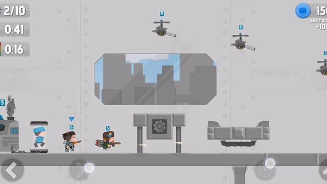 Тест базы "4 дрона" в Clone Armies.