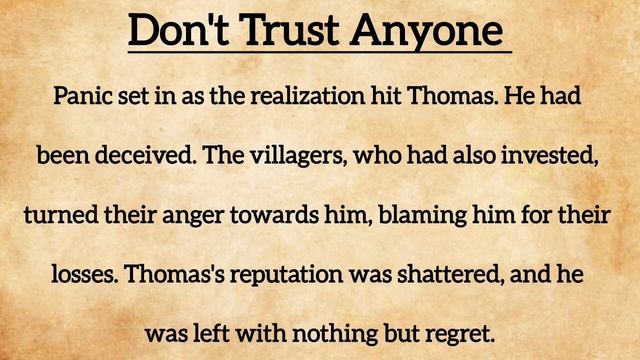 Don't Trust Anyone   English speaking practice story   Inspirational Story   daily Stories