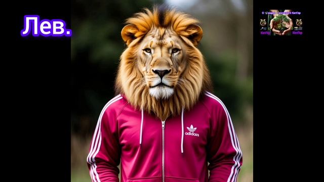 Льва одеть в спортивный костюм.
