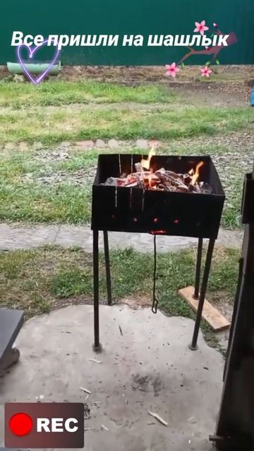 все пришли на шашлык