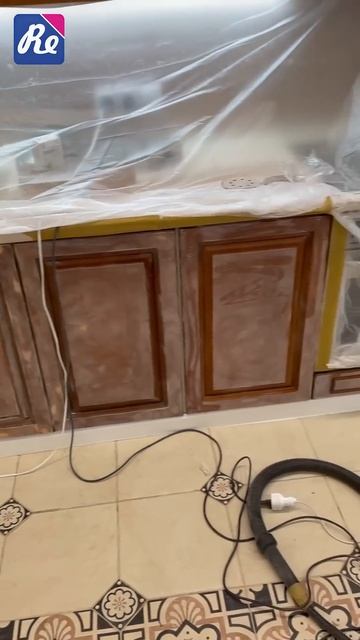 Покраска фасадов кухни  на дому