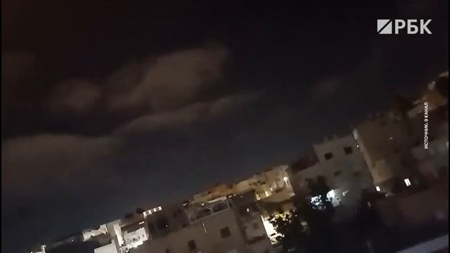 Момент падения ракеты в Западной Галилее
