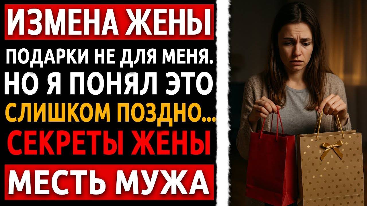 Раскрыта измена жены! Она сказала, что работает допоздна. Но я нашёл подарки… История и мести мужа.