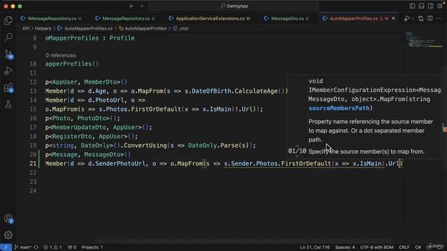 180 - Setting up the automapper profiles