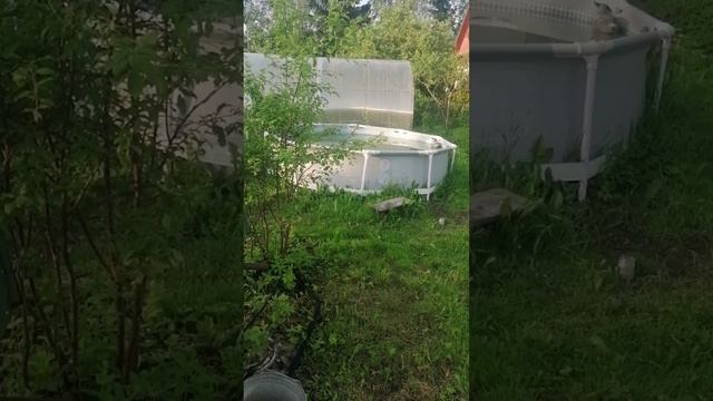 На даче