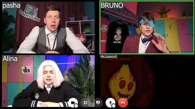 BRUNO-БРУНО MRS LEMON our teacher at school remotely!  Ms.LemonS in REAL LIFE