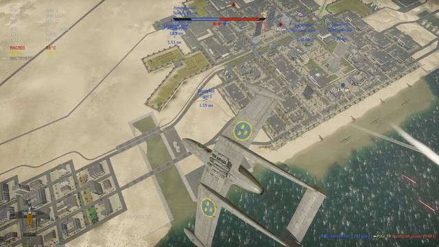 Красивое спасение сокомандников (игра War Thunde)