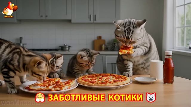 Заботливые котики спешат на помощь (82)