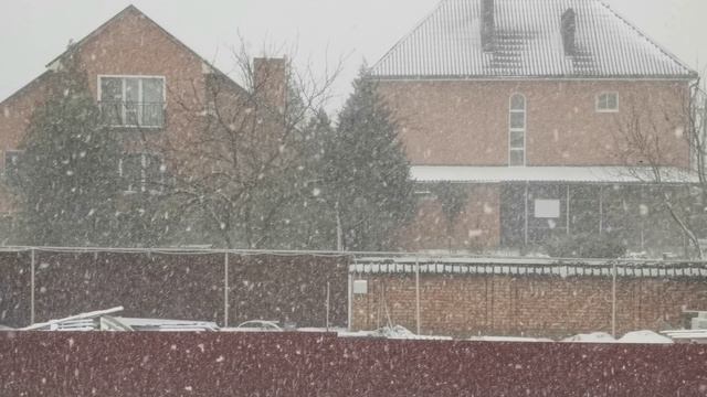 Снег метель из окна