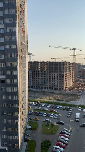 Вид из окна студия ЖК Заповедный Парк