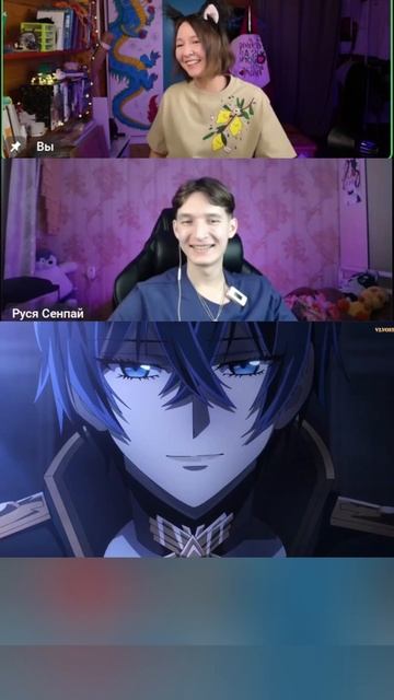 Романтичный момент #anime #юмор #анимеобзор #реакция #злодейканаслаждается