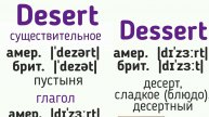 Похожие по звучанию/написанию слова (с разным значением)👉desert/dessert