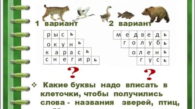 Урок Русского Языка "Мягкий знак".
