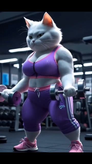Котейка решила похудеть