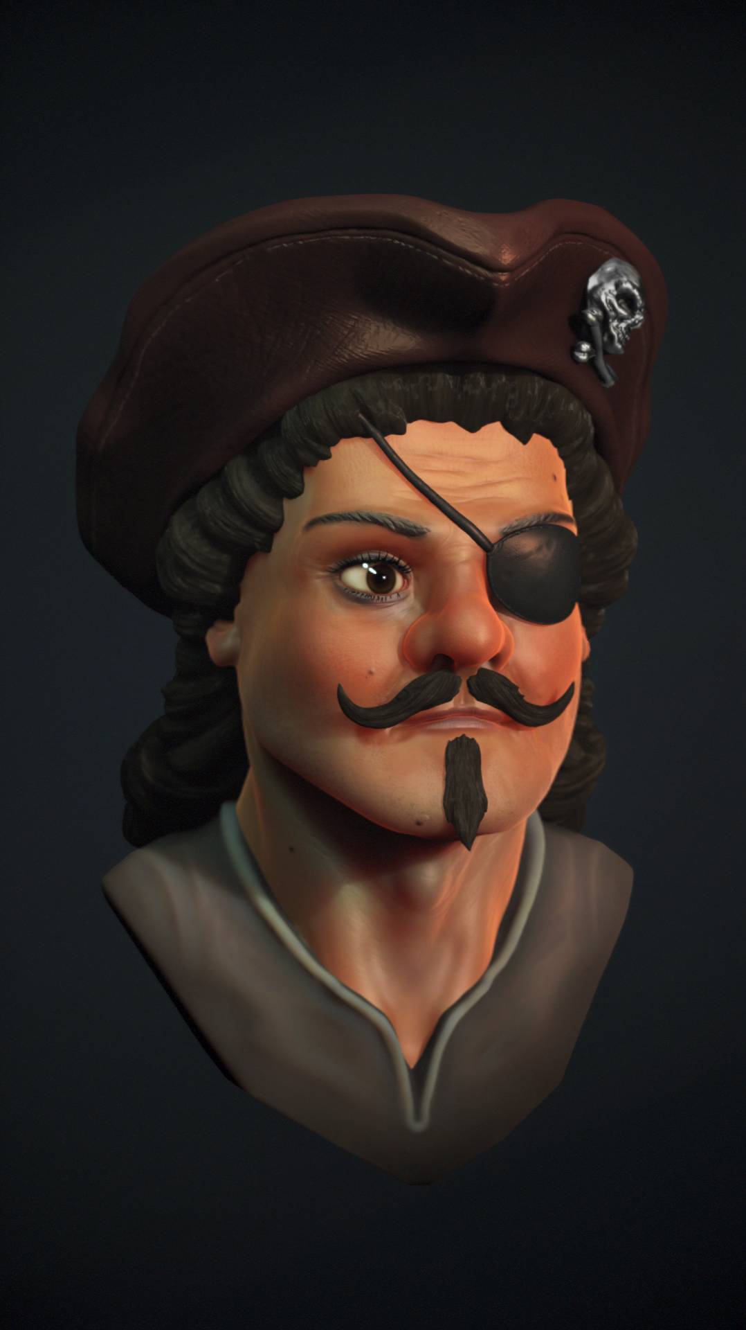 SpeedSculpt - Pirate Bust #3d #art #zbeush