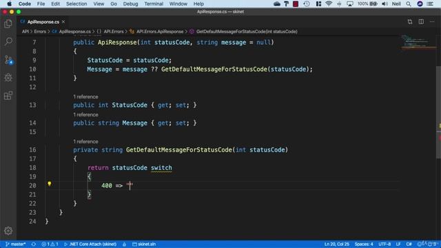 051 Creating a consistent error response from the API