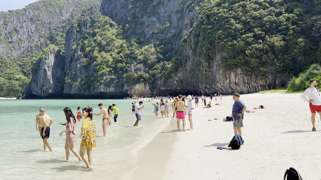 4K HDR __ Walking Maya Bay in Krabi _ BEST Beach in the World _ Thailand 2023 - With Captions