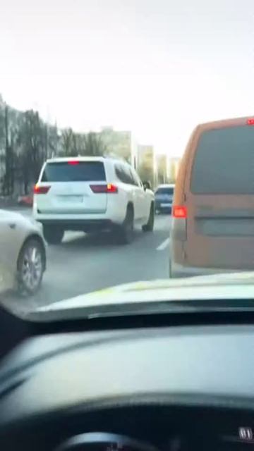 В пробке