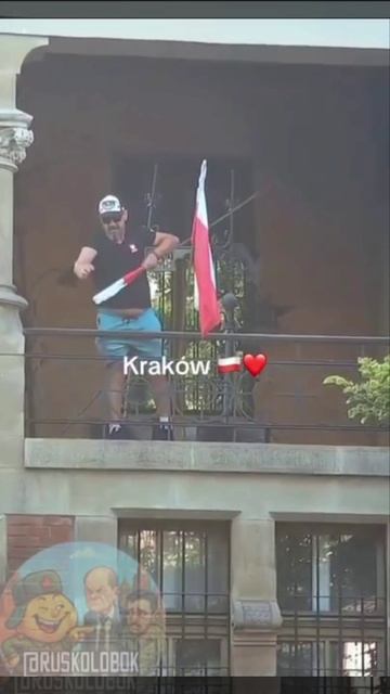Поляк сорвал украинский флаг с зала «Сокол» в Кракове