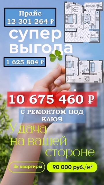 Квартиры с готовой отделкой в Краснодаре мкрн Черемушки.