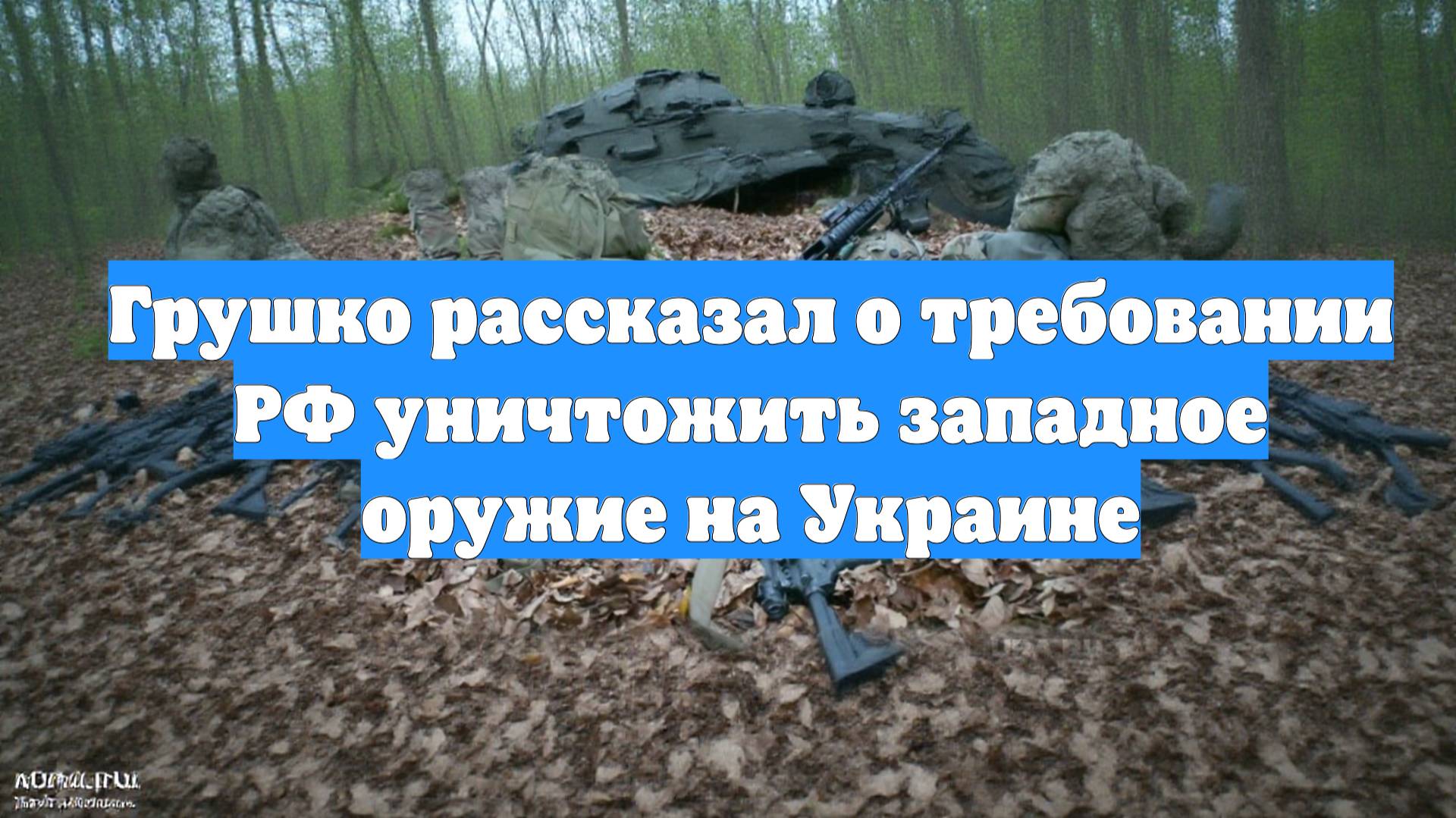 Грушко рассказал о требовании РФ уничтожить западное оружие на Украине