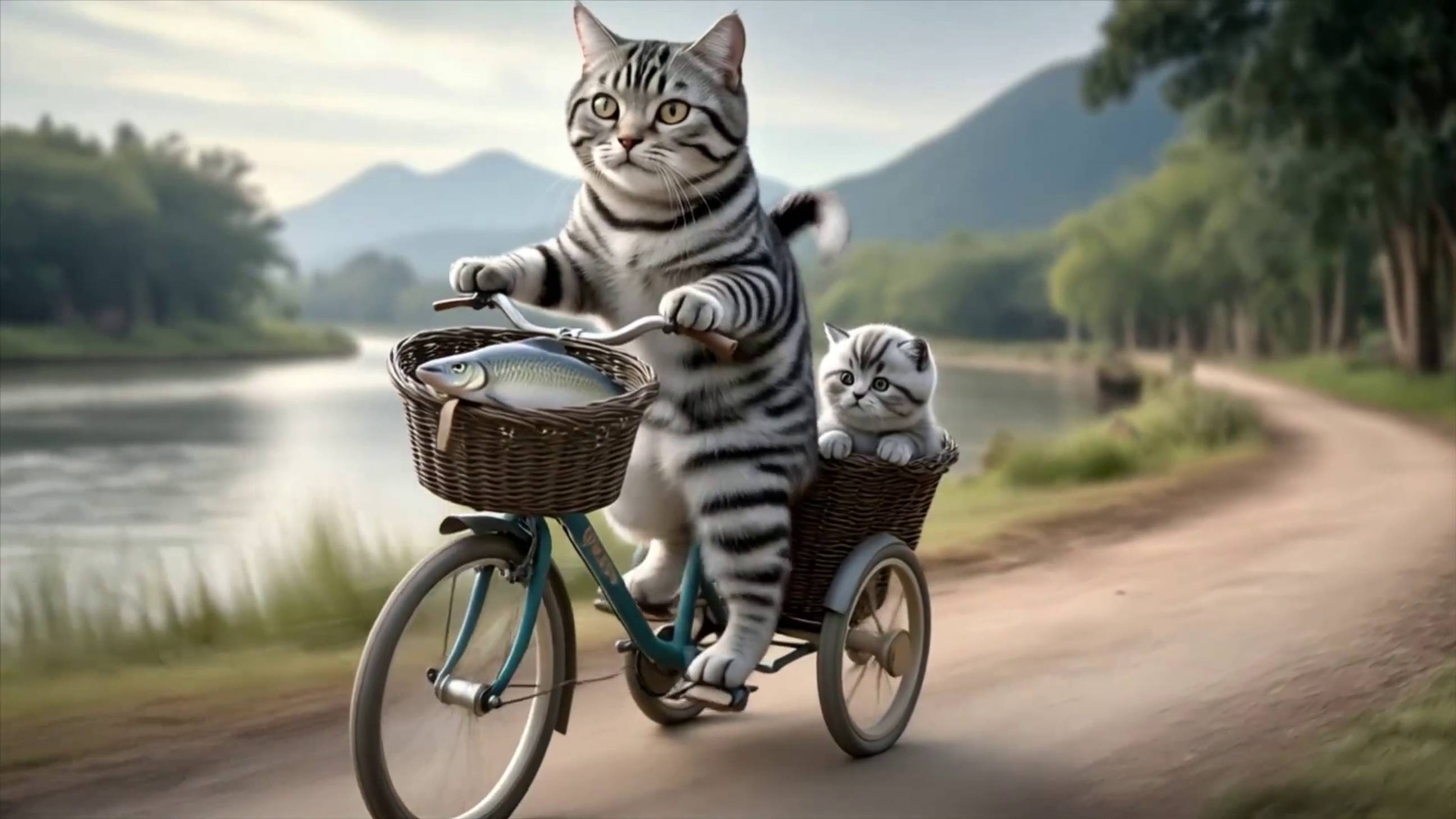 Котик и рыбалка