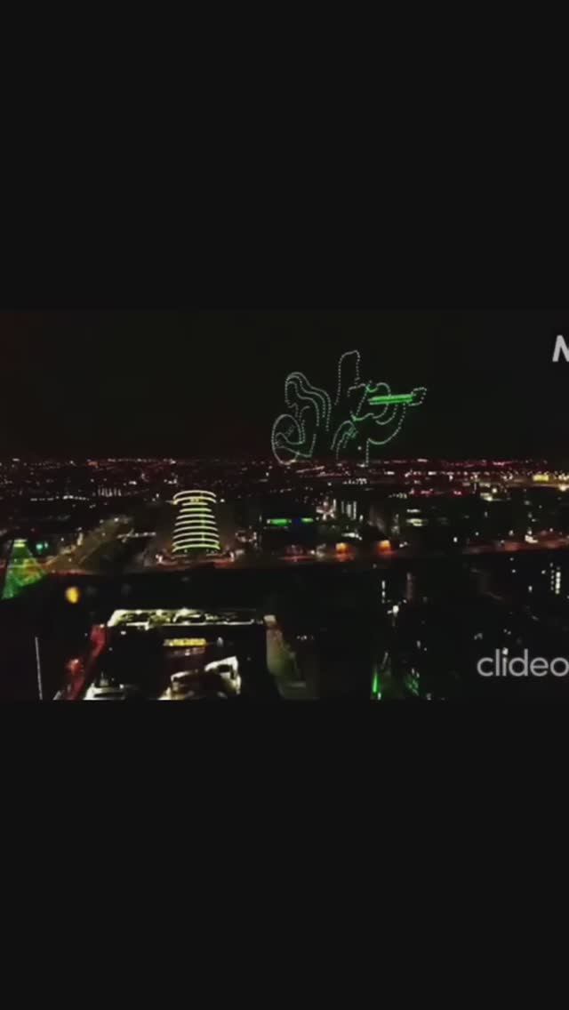 Световое шоу над Дублином в День Святого Патрика