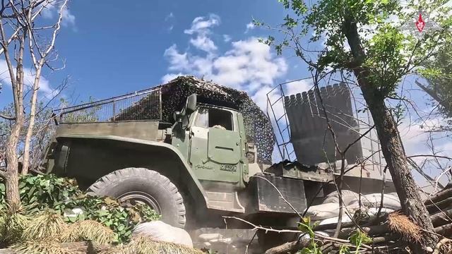 Боевая работа расчета РСЗО «Торнадо-Г» ГрВ «Запад»