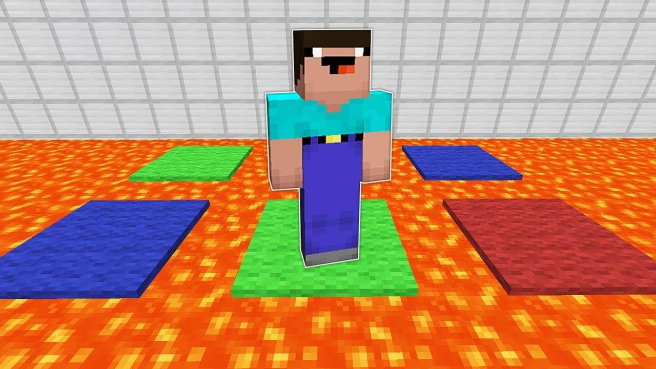 КАКОЙ ЦВЕТ ВЫБЕРЕТ НУБ ЧТОБЫ ВЫИГРАТЬ В МАЙНКРАФТ  НУБИК ИГРАЕТ В МИНИ ИГРЫ И ТРОЛЛИНГ MINECRAFT