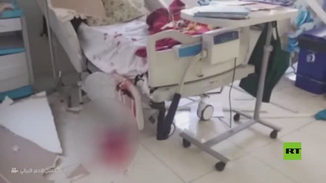 لقطات من داخل مستشفى الفارابي بمدينة كرمنشاه غربي إيران عقب القصف الإسرائيلي