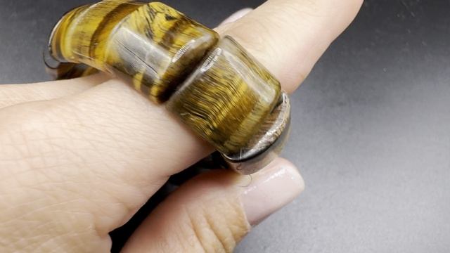 Браслет из тигрового глаза На запястья 16-19 см БРА070