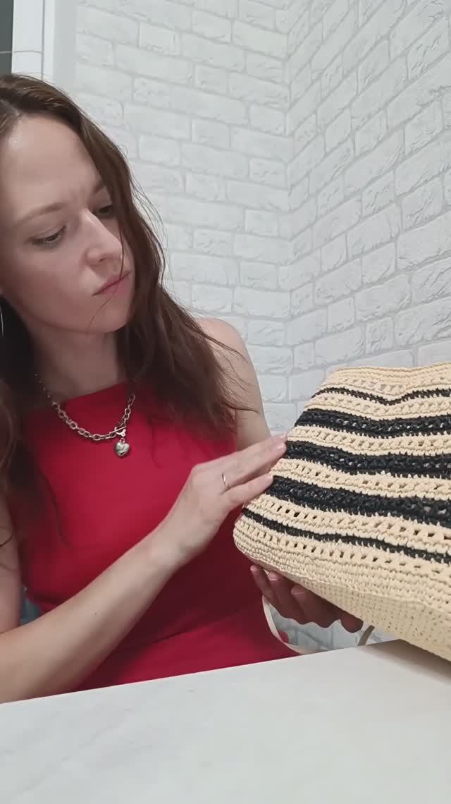 Вязаная сумка на лето. Пляжная сумка крючком. Хотите вместе связать? #вязание