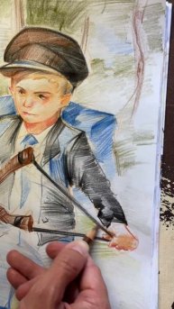 Рисуем хулигана с рогаткой, день 224.