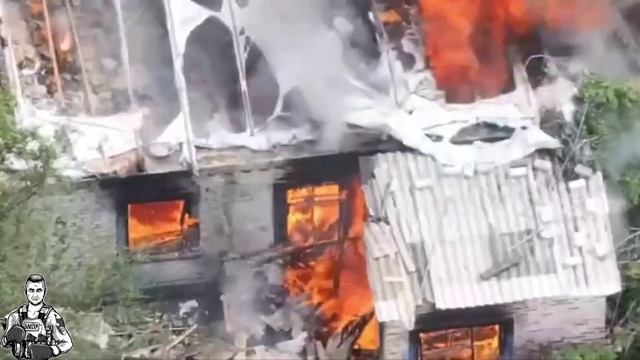 Уничтожение пункта временной дислокации и склада БК противника в Малой Токмачке на Запорожском н...