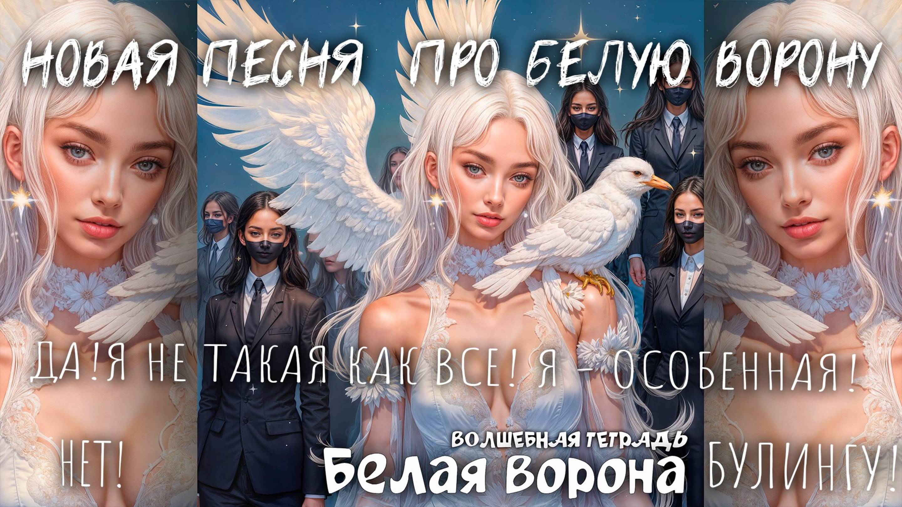 Волшебная тетрадь. "Белая ворона".Новая песня про белую ворону. ДА! Мы не такие как все! Мы другие!