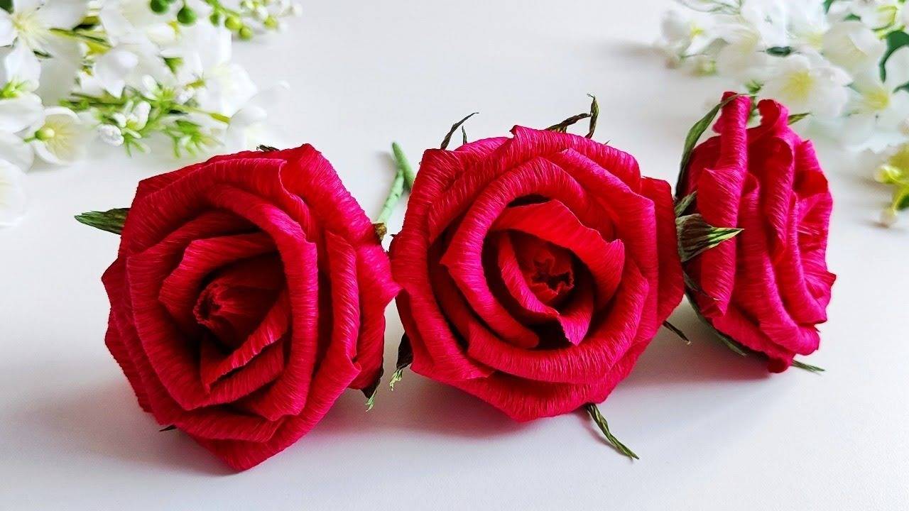 Эти РОЗЫ из БУМАГИ выглядят КАК НАСТОЯЩИЕ! 🌹 Проще не бывает – Мастер-класс!