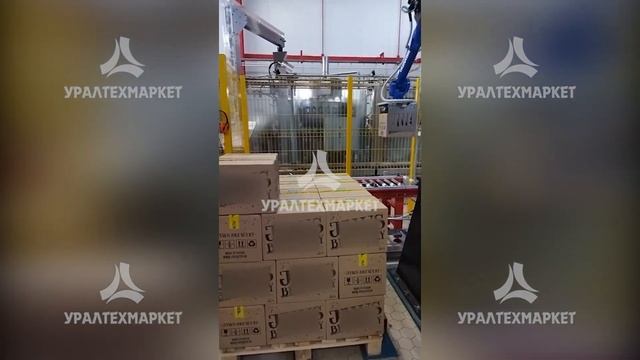 Паллетирование коробок с готовой продукцией