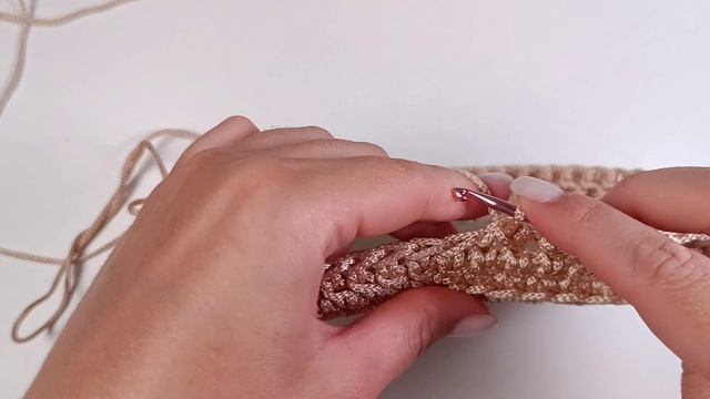 Сумка кросс боди крючком из полиэфирного шнура