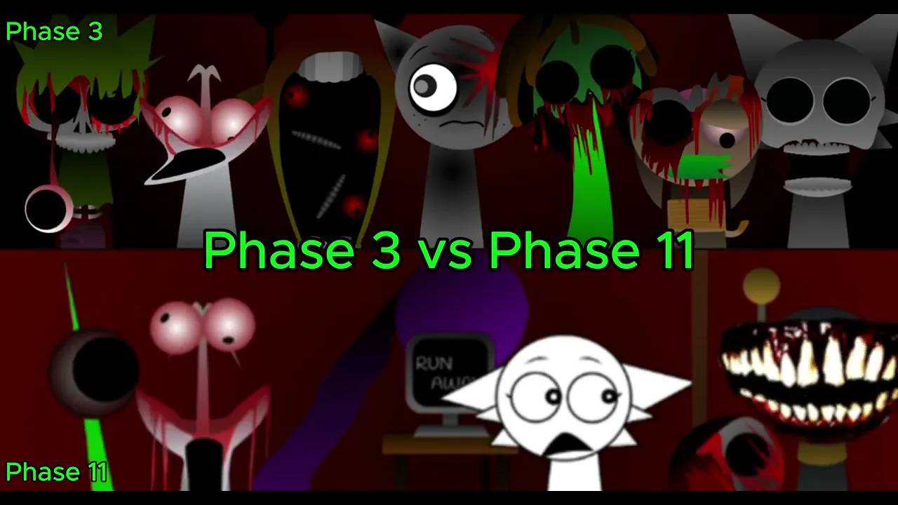 Фаза 3 против фазы 11 - Песня Incredibox Sprunki