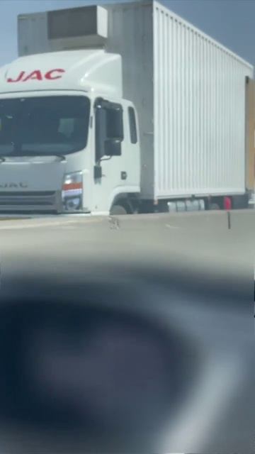 Иранский ЗРК Sevom Khordad на трале, сгоревшем в результате израильского удара на шоссе под Теге...