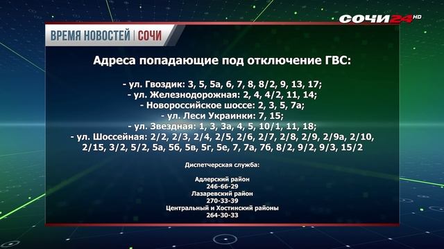 На котельных №1 в Центральном районе и №24 в Хостинском переноосится ремонт!